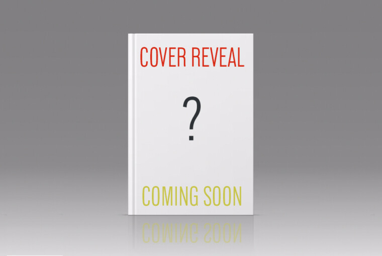 A blank white book standing against a grey background featuring 